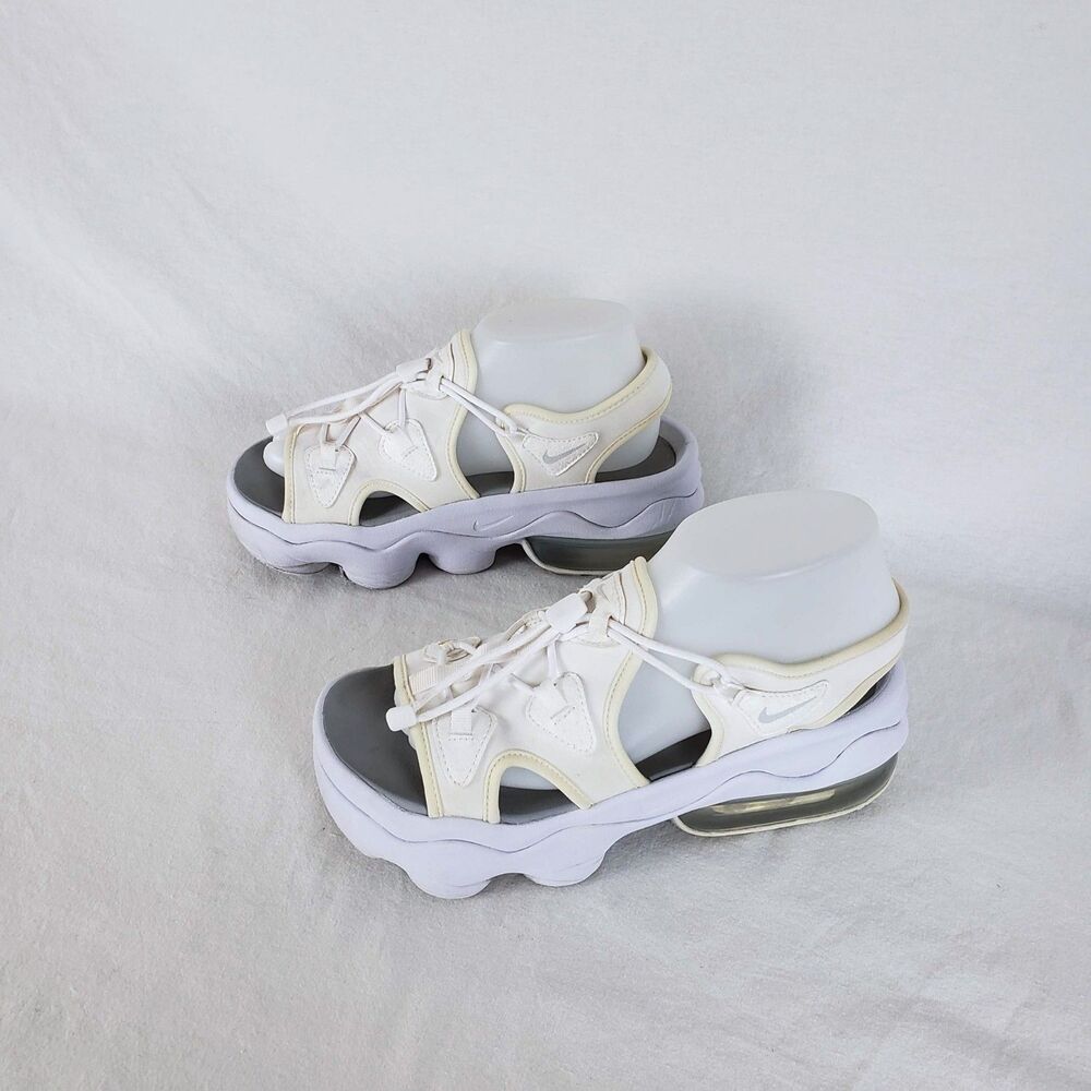 Nike Air Max Koko Sandals Womens 8 White Chunky Platform Adjustable Sporty
